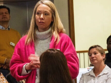 Anna Cooney speaking at a property investor event